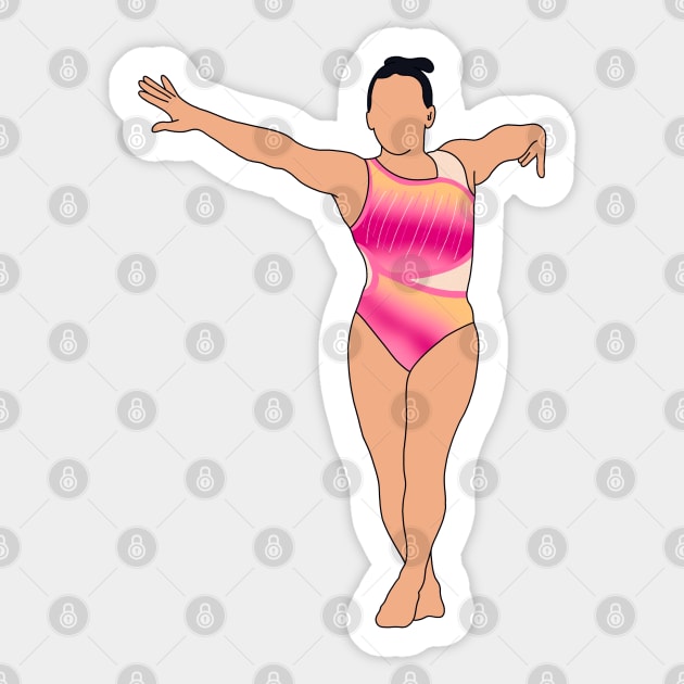 Suni Lee 2023 USAGym Champs Podium Training Sticker by Coach Alainne Designs